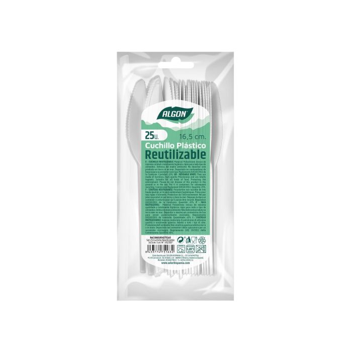 Set de 25 cuchillos ecológicos Algon 16.5 cm (36 Cajas) 1 Set de 25 cuchillos ecológicos Algon 16.5 cm (36 Cajas) 1