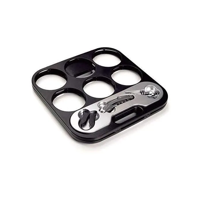 Portabotellas Plegable 6 Botellas con Accesorios Portabotellas Plegable 6 Botellas con Accesorios