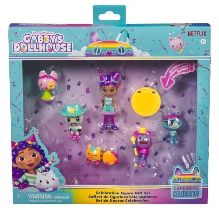 CAJA DE FIGURAS DE CELEBRACIÓN DE LUJO DE SPIN MASTER Gabby y la Casa Mágica 4 CAJA DE FIGURAS DE CELEBRACIÓN DE LUJO DE SPIN MASTER Gabby y la Casa Mágica 4