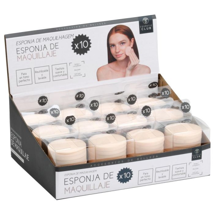 Juego De 10 Esponjas De Maquillaje Cosmetic Club 5