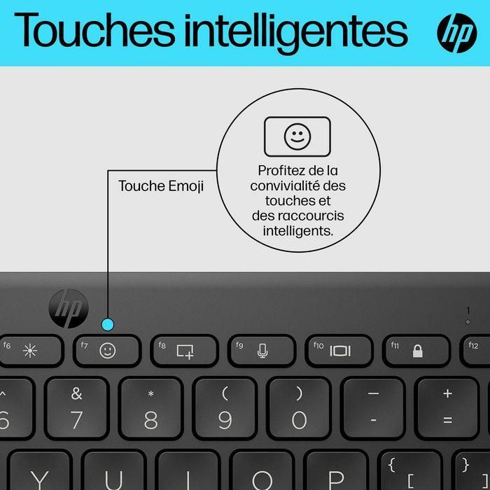 HP 355 Teclado Inalámbrico Compacto Multi-Dispositivo para PC, Portátil, Tablet y Smartphone con Conectividad Múltiple, ideal para Trabajo Híbrido 14