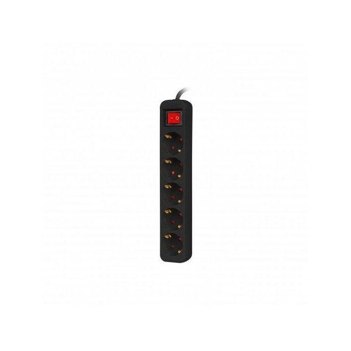 Regleta Enchufes 5 Tomas Schuko Lanberg 3 m Negro 1