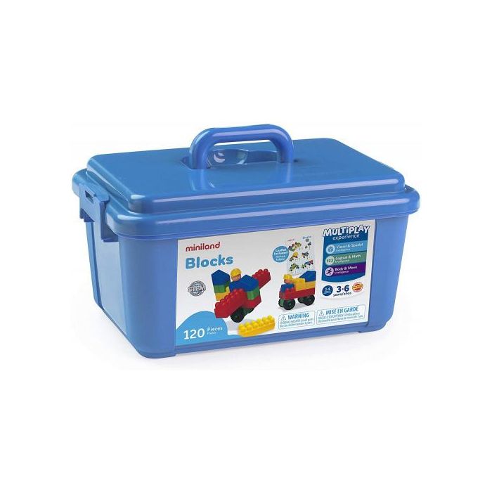 Miniland Juego Super Kim Bloc 120 piezas, bloques de construcción con ruedas y personajes para vehículos 0 Miniland Juego Super Kim Bloc 120 piezas, bloques de construcción con ruedas y personajes para vehículos 0