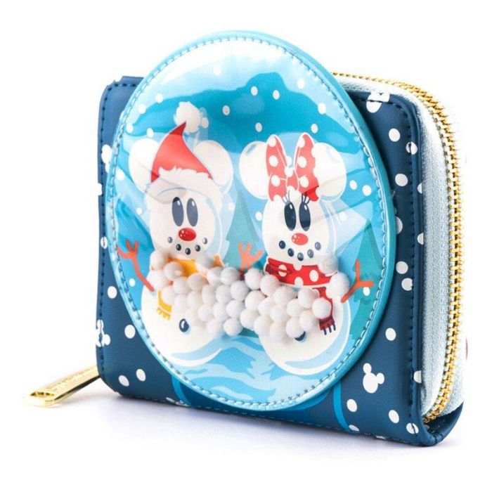 Loungefly Monedero Disney Minnie y Mickey Mouse con diseño de globo de nieve 1 Loungefly Monedero Disney Minnie y Mickey Mouse con diseño de globo de nieve 1