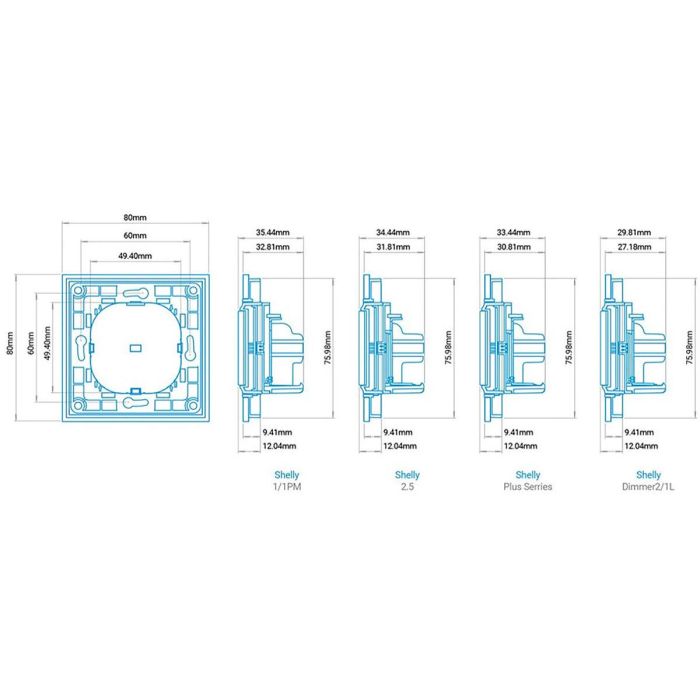 Shelly Wall Switch 1 Interruptor Negro 1 Botón 1 Shelly Wall Switch 1 Interruptor Negro 1 Botón 1