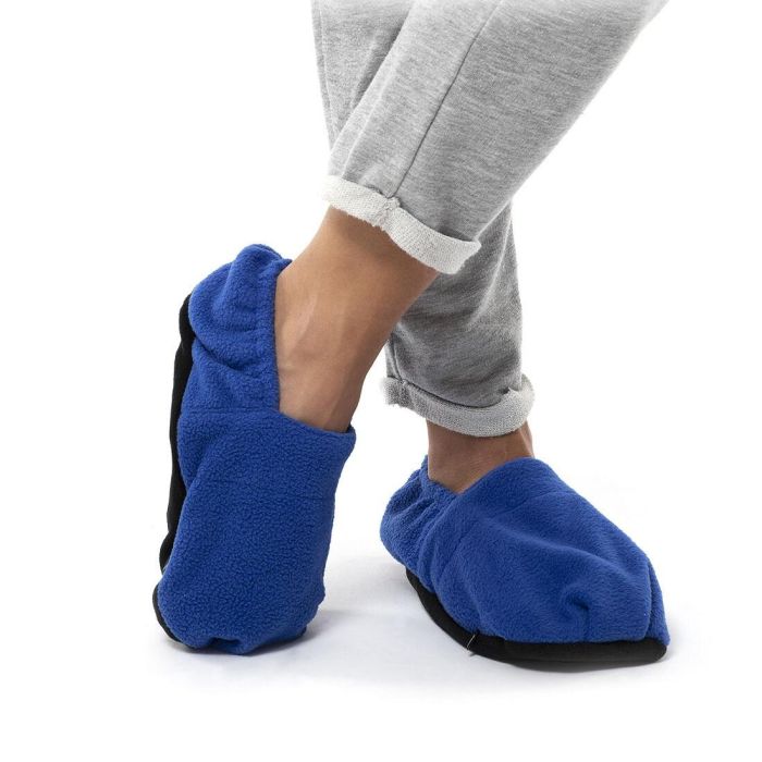 Zapatillas de Casa Calentables en Microondas InnovaGoods Azul 3 Zapatillas de Casa Calentables en Microondas InnovaGoods Azul 3