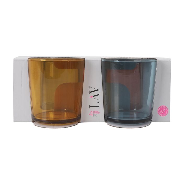 Set de 4 vasos pinta 340 cc colores - LAV (6 Cajas) 1 Set de 4 vasos pinta 340 cc colores - LAV (6 Cajas) 1
