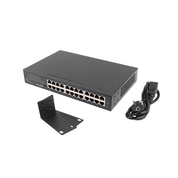 Lanberg Switch Ethernet Gigabit 24 Puertos RJ45 1000Mbps No PoE para Rack 19" 48Gbps 1 Lanberg Switch Ethernet Gigabit 24 Puertos RJ45 1000Mbps No PoE para Rack 19" 48Gbps 1