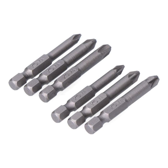 Koma Tools Juego de 6 puntas PH y PZ 1-2-3, 50mm - Brico series 1 Koma Tools Juego de 6 puntas PH y PZ 1-2-3, 50mm - Brico series 1
