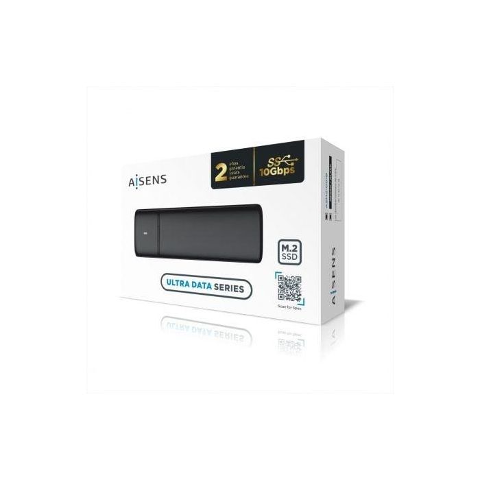 Aisens Caja Externa M.2 NGFF para SSD M.2 SATA-NVME a USB 3.1 Gen 2, Aluminio, Negra 3