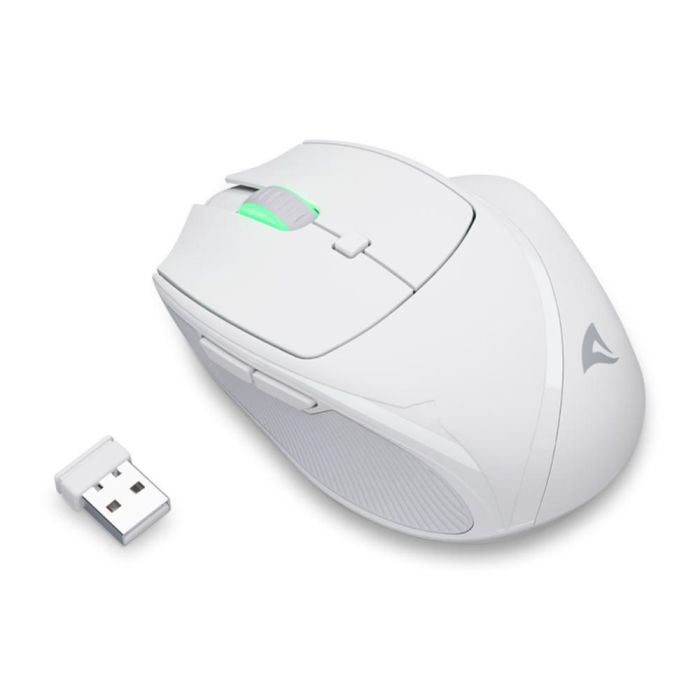 Sharkoon M25W Ratón Inalámbrico RF + USB Type-C Mano Derecha Óptico 4000 DPI Blanco 2