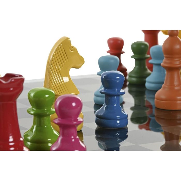 DKD Home Decor Juego de Mesa Moderno Decorativo Multicolor de Resina y Cristal 61 x 61 x 0,5 cm 3 DKD Home Decor Juego de Mesa Moderno Decorativo Multicolor de Resina y Cristal 61 x 61 x 0,5 cm 3
