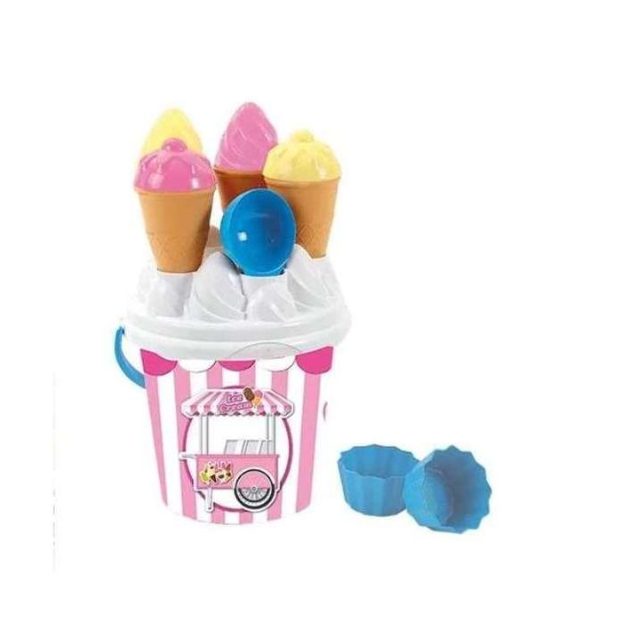 AVC Cubo Playa 18,5x15,5 cm Ice Cream con Cucuruchos, Helados, Magdalenas y Palita 1 AVC Cubo Playa 18,5x15,5 cm Ice Cream con Cucuruchos, Helados, Magdalenas y Palita 1