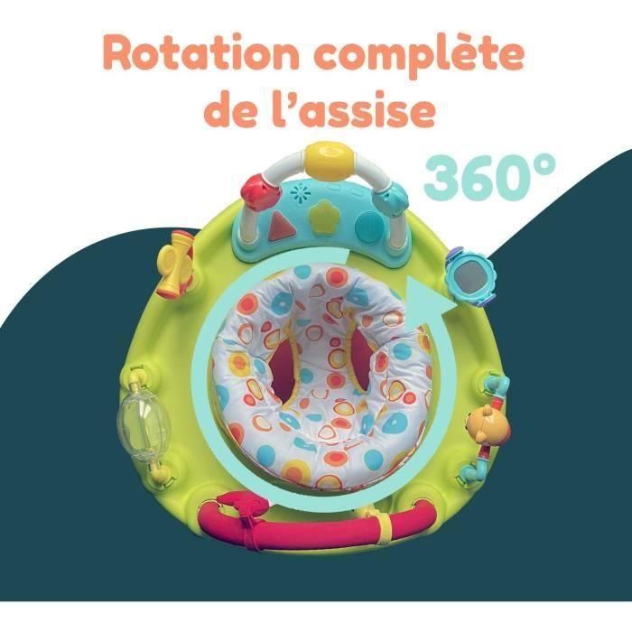 BABY CREATIVE Ca0 Andador Centro de Actividades Bebé, Asiento Giratorio 360°, Tableta Musical, 6 Juegos, Altura Regulable, Máx 12kg - Multicolor 5 BABY CREATIVE Ca0 Andador Centro de Actividades Bebé, Asiento Giratorio 360°, Tableta Musical, 6 Juegos, Altura Regulable, Máx 12kg - Multicolor 5