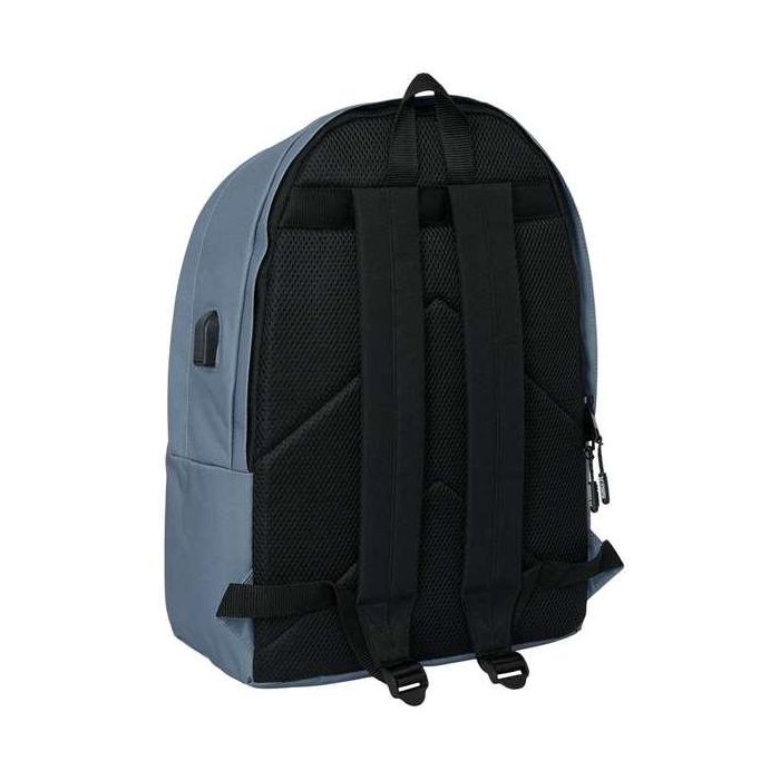 Safta Mochila Doble Portátil 15,6"+USB Munich Básicos Gris 31x44x18 cm 11