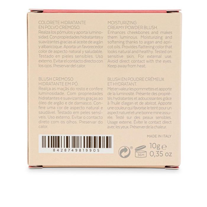 Sensilis VELVET [blush] colorete #01 10 gr, Colorete Hidratante en Polvo Cremoso, Tono Natural, Sin Parabenos, 10g