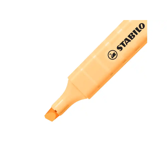 Stabilo Marcador Fluorescente Swing Cool Pastel Naranja Pálido Caja 10 Ud con Protección Anti-secado y Punta Biselada 1