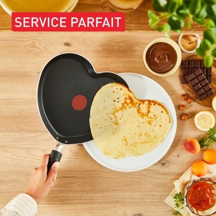 Sartén para crepes Tefal Heart  25 cm  revestimiento antiadherente  Tecnología Thermo-Spot  Edición limitada 4