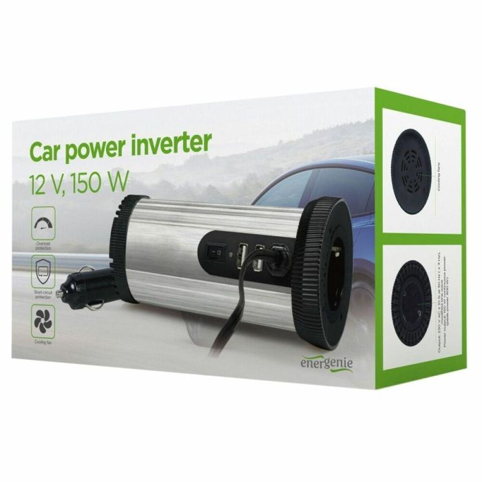 Gembird EG-PWC150-01 adaptador e inversor de corriente Auto 150 W Negro, Gris 11