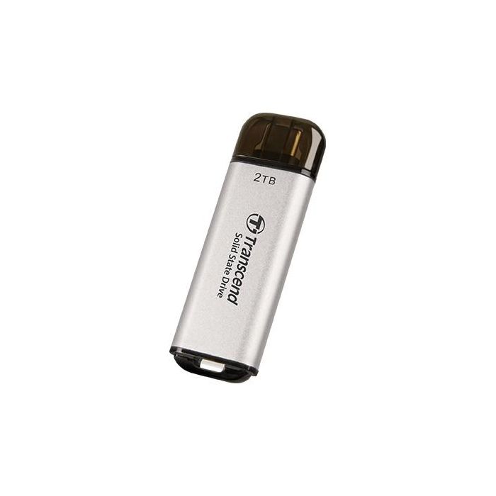 TRANSCEND ESD300S 2TB External SSD USB 10Gbps Type C Silver 1 TRANSCEND ESD300S 2TB External SSD USB 10Gbps Type C Silver 1