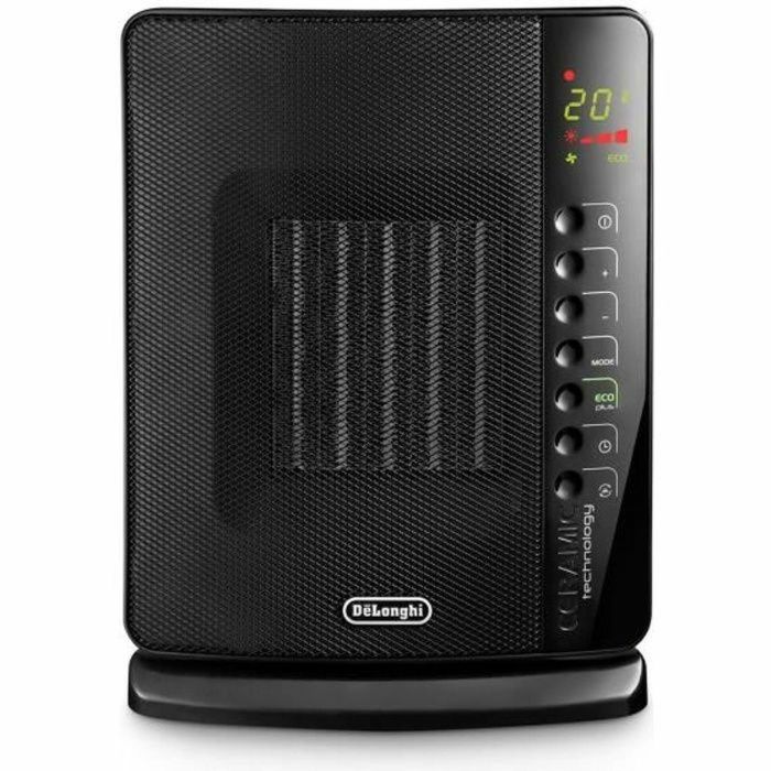 DELONGHI Soplador de cerámica DCH7993ER.BC - 2400W - Negro y cromo