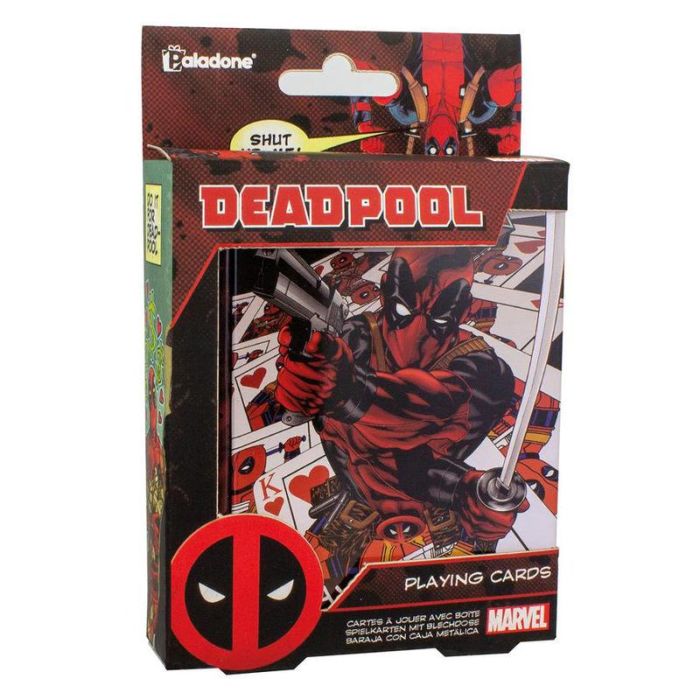 PALADONE Baraja de Cartas Deadpool Marvel en Caja Metálica