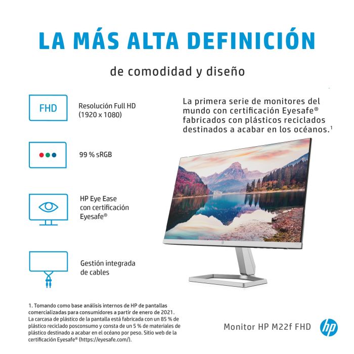 HP Monitor M22F 21.5" Full HD IPS 5ms (1920 x 1080) con AMD FreeSync y Filtro de Luz Azul para Cuidado Visual 5 HP Monitor M22F 21.5" Full HD IPS 5ms (1920 x 1080) con AMD FreeSync y Filtro de Luz Azul para Cuidado Visual 5