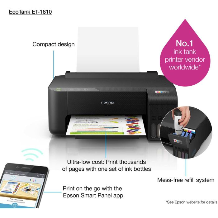 Epson Impresora EcoTank ET-1810 Color Wi-Fi - Impresión de Alta Calidad para Hogar y Oficina 8 Epson Impresora EcoTank ET-1810 Color Wi-Fi - Impresión de Alta Calidad para Hogar y Oficina 8
