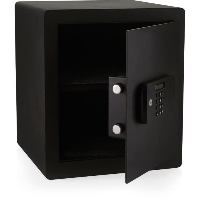 Yale YSEB/400/EB1 Caja fuerte de seguridad electrónica para escritorio H.40xW.35xD.34 cm 38.5L - Acero blindado y placa antitaladro
