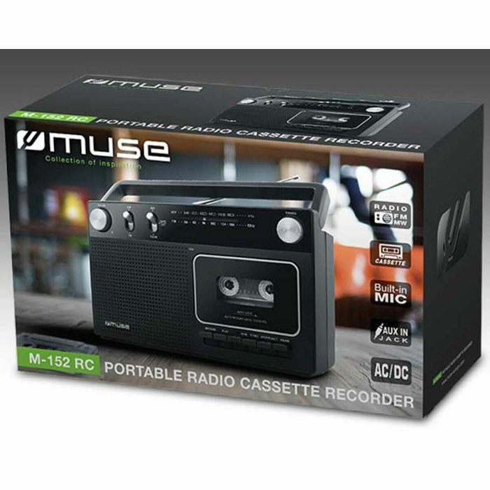 Radio Cassette Muse M-152 RC Negro 1