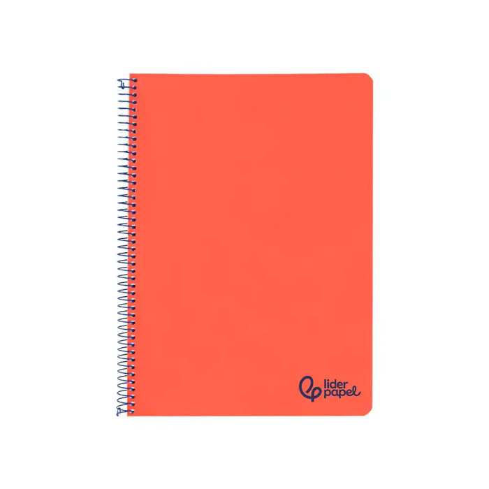 Liderpapel Wonder Cuaderno Espiral A4 Tapa Plástico 80 Hojas 90gr Pauta Ancha 3.5mm Con Margen Color Rojo 1