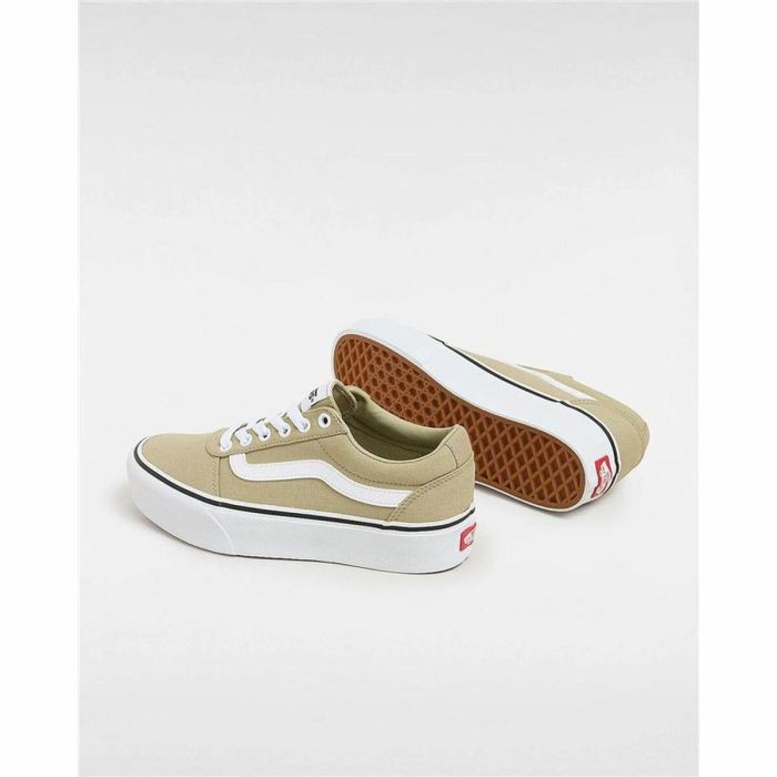 Zapatillas Casual de Mujer Vans Ward Platform Cnvs Elm Beige Marrón claro 3