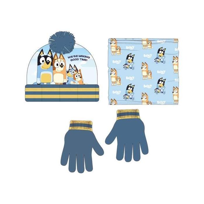 Conjunto 3 piezas Bluey (gorro, braga cuello y guantes) 2/8 años