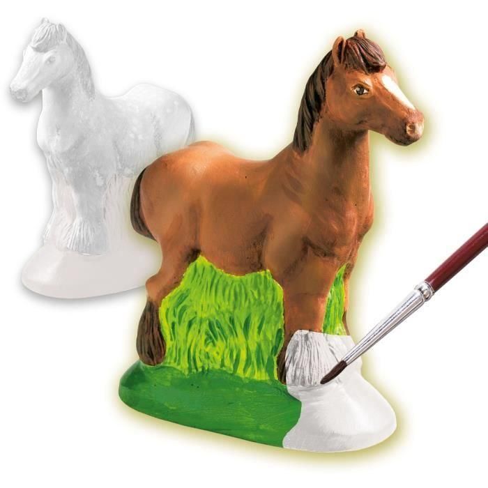 Ses Creative SES01211 Kit de Moldeo y Pintura Caballo - Incluye Molde de Látex, Soporte de Secado, Yeso, Pintura y Pincel 1