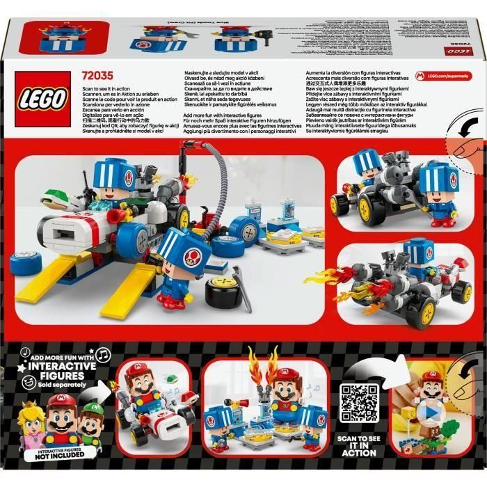LEGO 72035 Mario Kart Garaje de Toad Set de Construcción Personalizable con Rayo GTI y 2 Toads Azules para +8 años 5