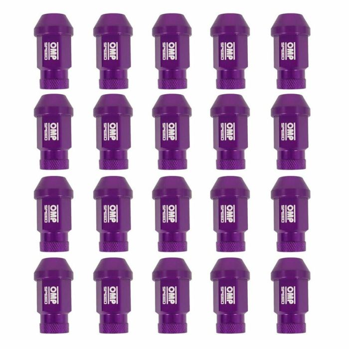 Set Tuercas OMP 7075 40 mm M12 x 1,50 20 uds Violeta 1