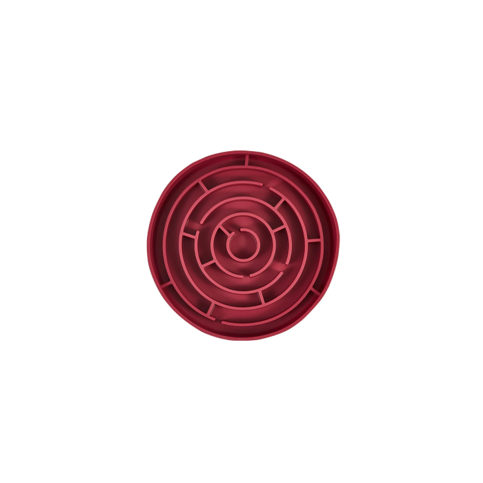 Freedog Bowl Soft Slow Food Burdeos para Perros 22 x 22 x 3.5 cm Comedero Lento Antiglotones