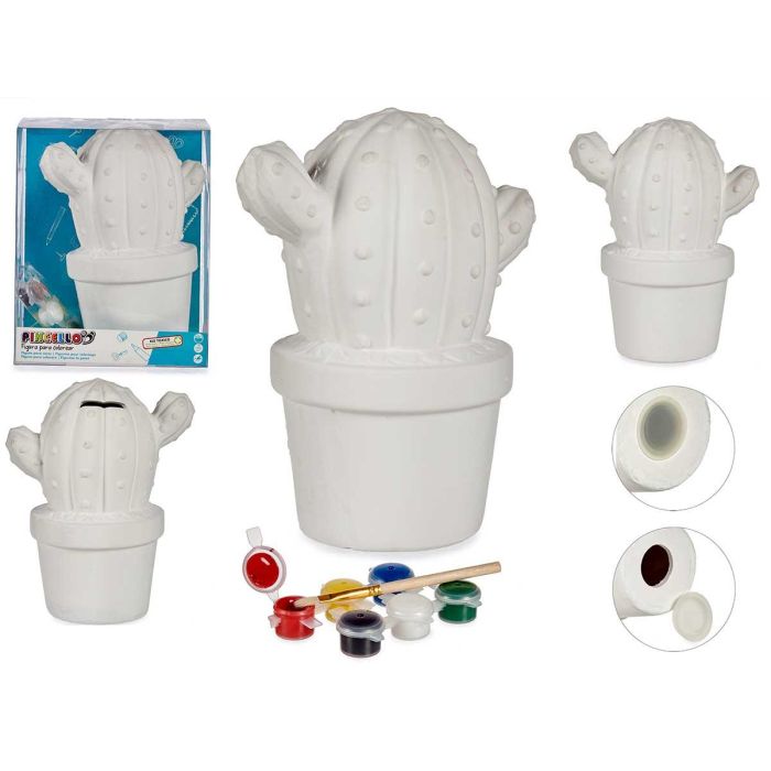 Hucha para pintar cactus grande, 2 puntas, 12x21x17 cm - Pincello (12 Unidades) Hucha para pintar cactus grande, 2 puntas, 12x21x17 cm - Pincello (12 Unidades)