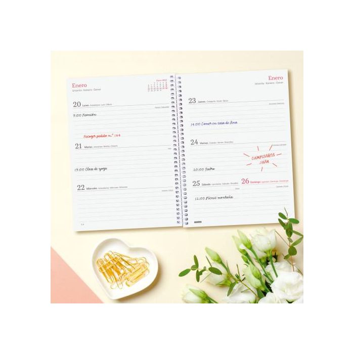 Agenda 2025 Trendy Design E10 155X212Mm Semana Vista Horizontal Ahora Finocam 742232825 2