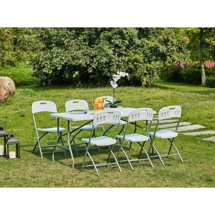Mesa plegable - 180 cm - 8 personas - plástico 1 Mesa plegable - 180 cm - 8 personas - plástico 1