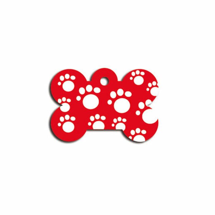 Placa identificativa para collar Imarc Bone Rojo 1 Placa identificativa para collar Imarc Bone Rojo 1