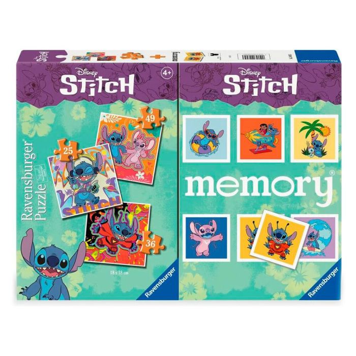 Multipack memory + 3 puzzles Stitch Disney 1 Multipack memory + 3 puzzles Stitch Disney 1