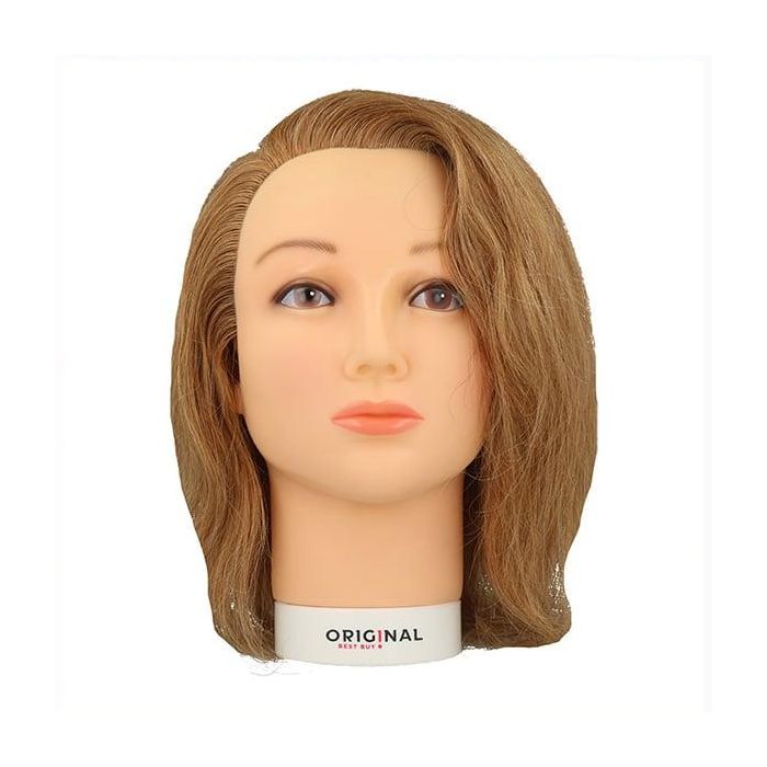 Sinelco Cabeza de Maniquí Isaline 40cm con Cabello Humano (0030211)