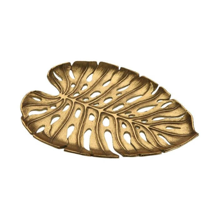Centro de Mesa Monstera Dorada Versa 23.5x19x2.3 cm - Resina (2 Unidades) 1 Centro de Mesa Monstera Dorada Versa 23.5x19x2.3 cm - Resina (2 Unidades) 1