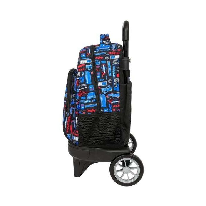 Safta Mochila Grande con Ruedas Compacta Evolutiva Extensible Hot Wheels 33x45x22 cm 2