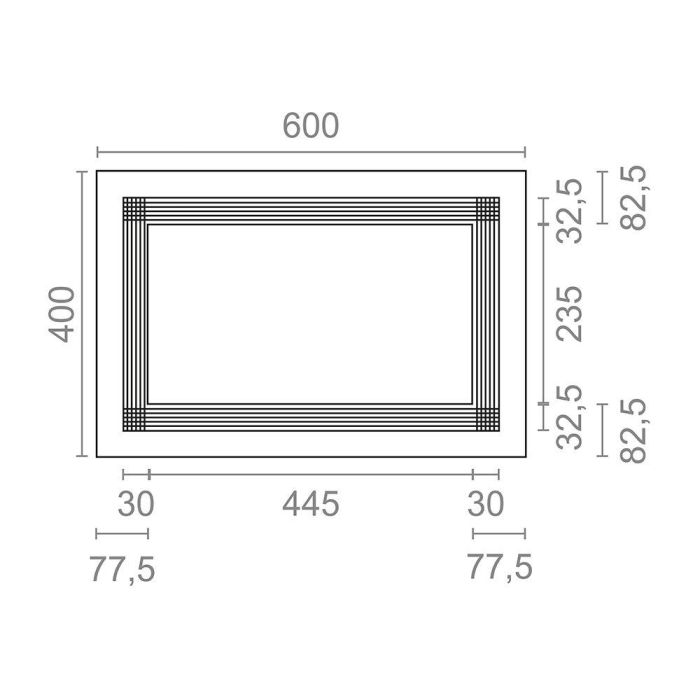 Micel Bl 94505 Marco para Microondas ABS Blanco 60x3x40cm Autocortable