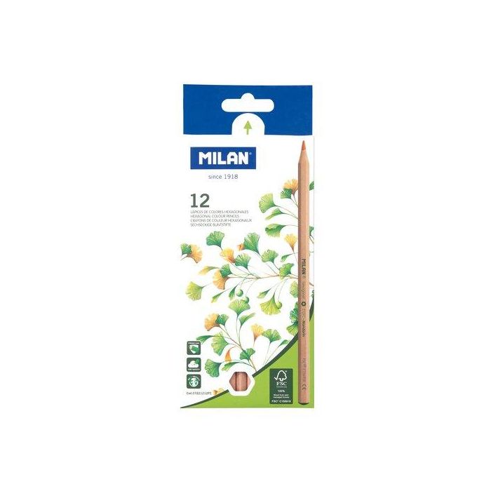 Lapices De Colores Milan Hexagonales Estuche De 12