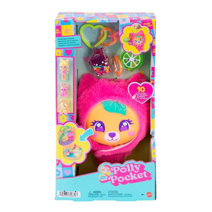 Mattel Cofre Osito De Peluche Polly Pocket Jkc79 Muñeca Accesorios 1