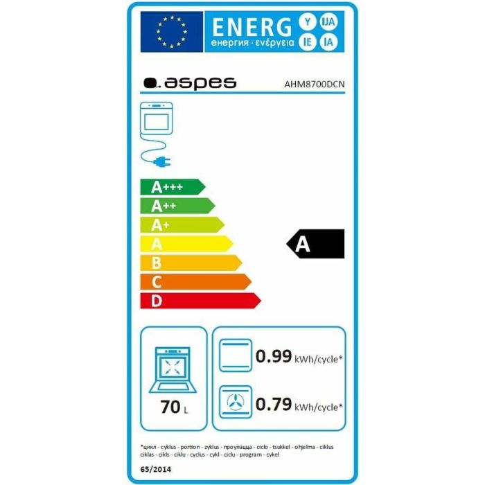Horno Aspes AHM8700DCN 3570 W 71 L 1