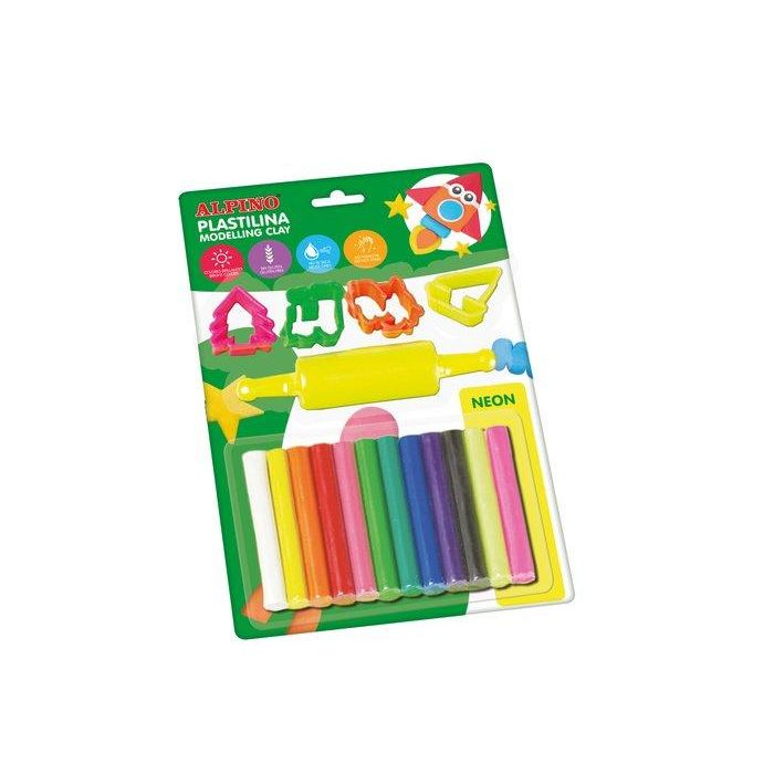 Plastilina Alpino Blister 10+2 17Gr + Herramientas